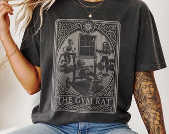 Gym Shirt, Female Fitness Junkie Gift, Gothic Skeleton Halloween Tee, Women's Weightlifting Sweater