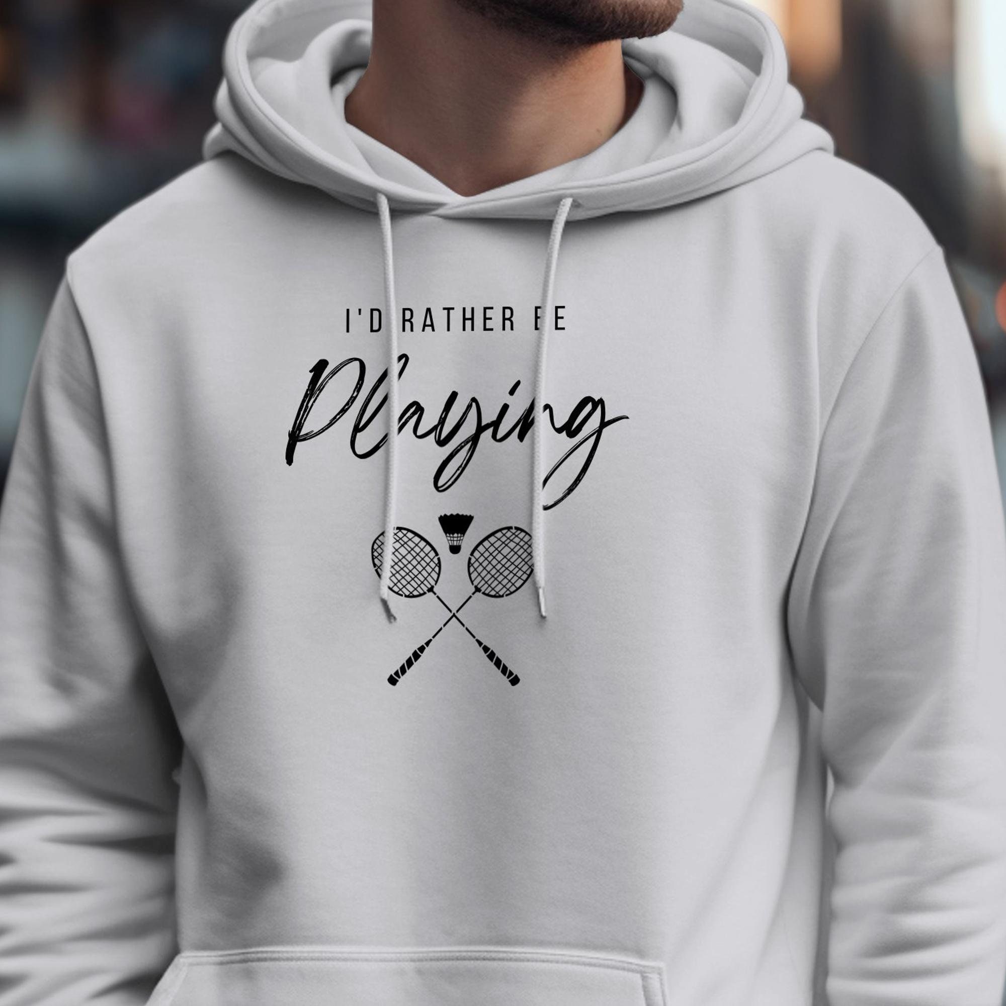 Sweat à Capuche 'Badminton Joueur' - Cadeau Pour Joueur De Badminton, Coupe Classique, 100% Coton - 4