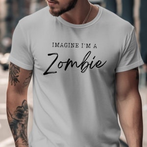 Zombie Pretend Halloween Costume Hoodie or T-Shirt, Men's or Women's hoodie, Funny Halloween Shirt, Easy Halloween Party costume