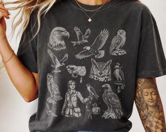 Women's Falconry Shirt, Falconer Sweatshirt, Comfort Colors Bird of Prey Tee, Female Bird Keeper Gift, Hawk Crewneck