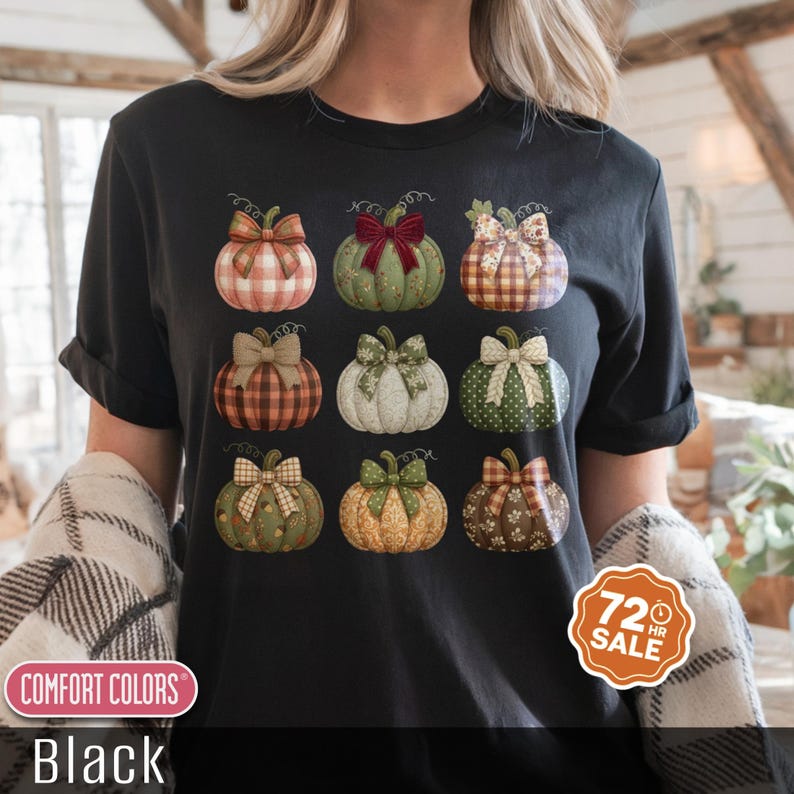 Fall Pumpkin Graphic Shirt, Autumn Harvest Tee, Thanksgiving Casual Outfit, Cute Seasonal Top for Women, Cozy Fall Fashion