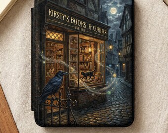 Custom Kindle Case with Dark Academia Design, Vintage Bookstore, Medieval Mystic Paperwhite Sleeve