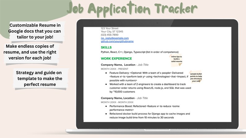 Job Application Tracker Google Sheets Template Resume Builder Google ...