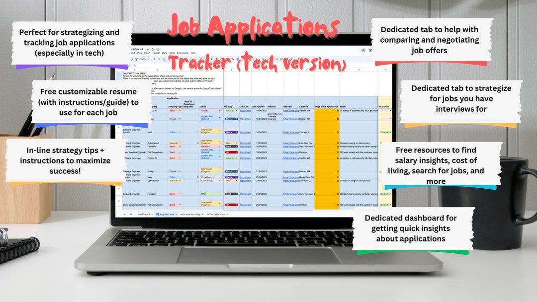 Job Application Tracker Google Sheets Template Resume Builder Google ...