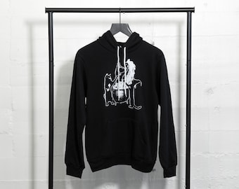 Witch Cat Halloween Hoodie: Coven of Kitties Screen Print