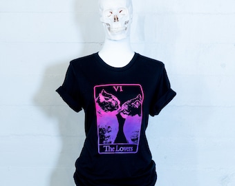 The Lovers Tarot Cats Tee: Witchy Valentine Tee