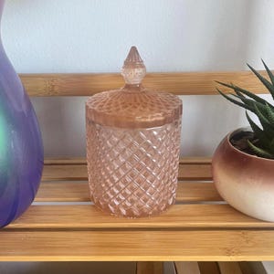 Peach Vanity Jar, Resin Stash Jar, Resin Jar, Trinket Jar, Home Decor, Jewelry Jar, Catch All