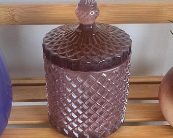 Deep Purple Translucent Resin Vanity Jar, Home Decor