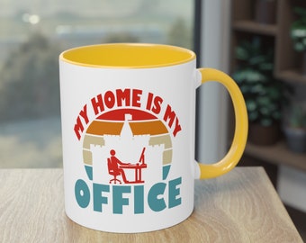 Tasse zweifarbig "My HOME is my OFFICE"