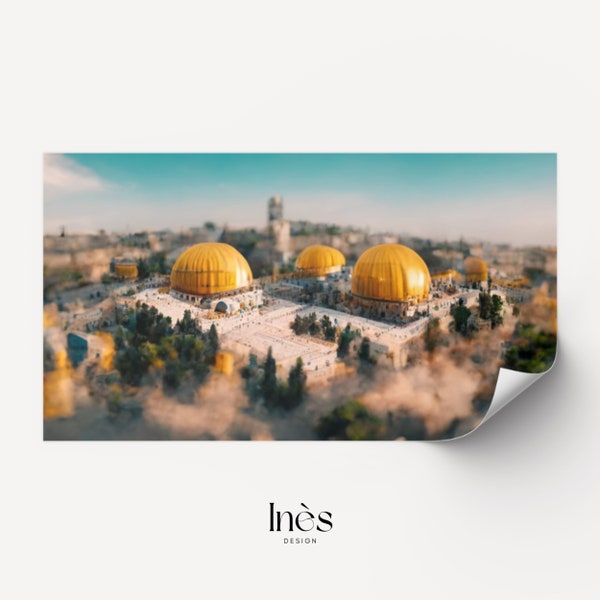 Affiche Islam Al Aqsa, Mur Photo Salon & Chambre ,Déco Imprimer Photos, Sans Cadre Impression Al Aqsa, Majid Print, Art Print, Print, Cadeau