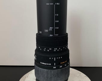 W0861 Vintage SIGMA DG 70–300 mm f/4–5,6 Kamera-Objektiv / MAKRO 200–300 mm / Made in Japan