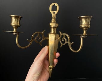 W0715 Vintage Solid Brass Wall Candle Sconce / Candle Double Holder/Home Décor Candle holder