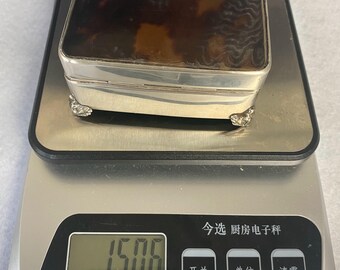 W0308 アンティーク 19世紀 スターリングシルバー 小物入れ / 磨き