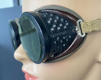 W0467 Antique Steampunk Round Goggles – Retro Eyewear, Welding Glasses, Cosplay Accessory