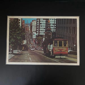 W0689 Vintage 1960s ERA Tisch Tischset/Cable Car/ Van Ness/San Francisco Kalifornien /San Francisco Map Tischset/Doppelseitiges Tischset