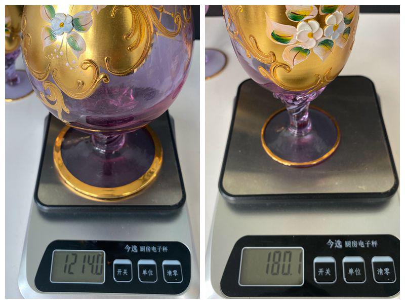 W0455 ヴィンテージ ムラーノガラス デキャンタ＆ワイングラスセット