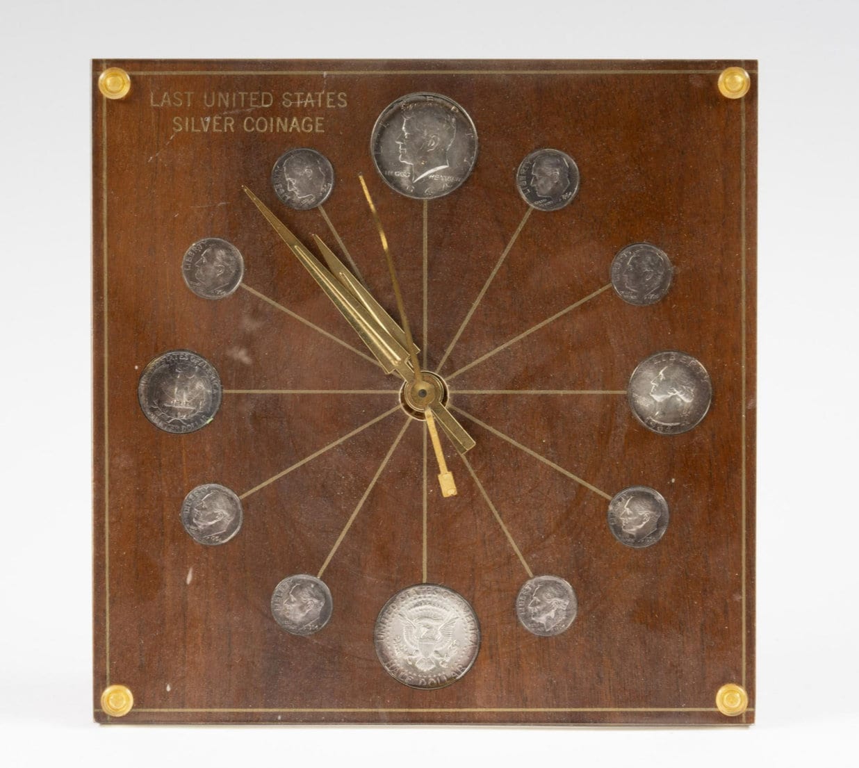 W0259 Vintage Marion Kay Summers/united State Silver Coinage Clock