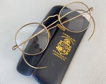 Vintage 12k Gold Filled Eyeglasses Frames and Lenses Unknown  display picture 1