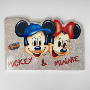 W0662 Vintage Disney Mickey Minnie Sticker Album/ Walt Disney 1986 Sticker Album