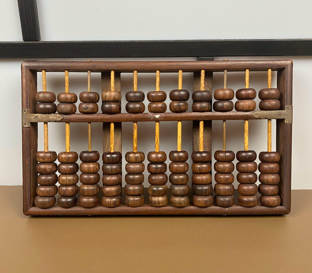 W0530 Vintage Collecting Hand Carved Solid Wood Abacus/manual ...