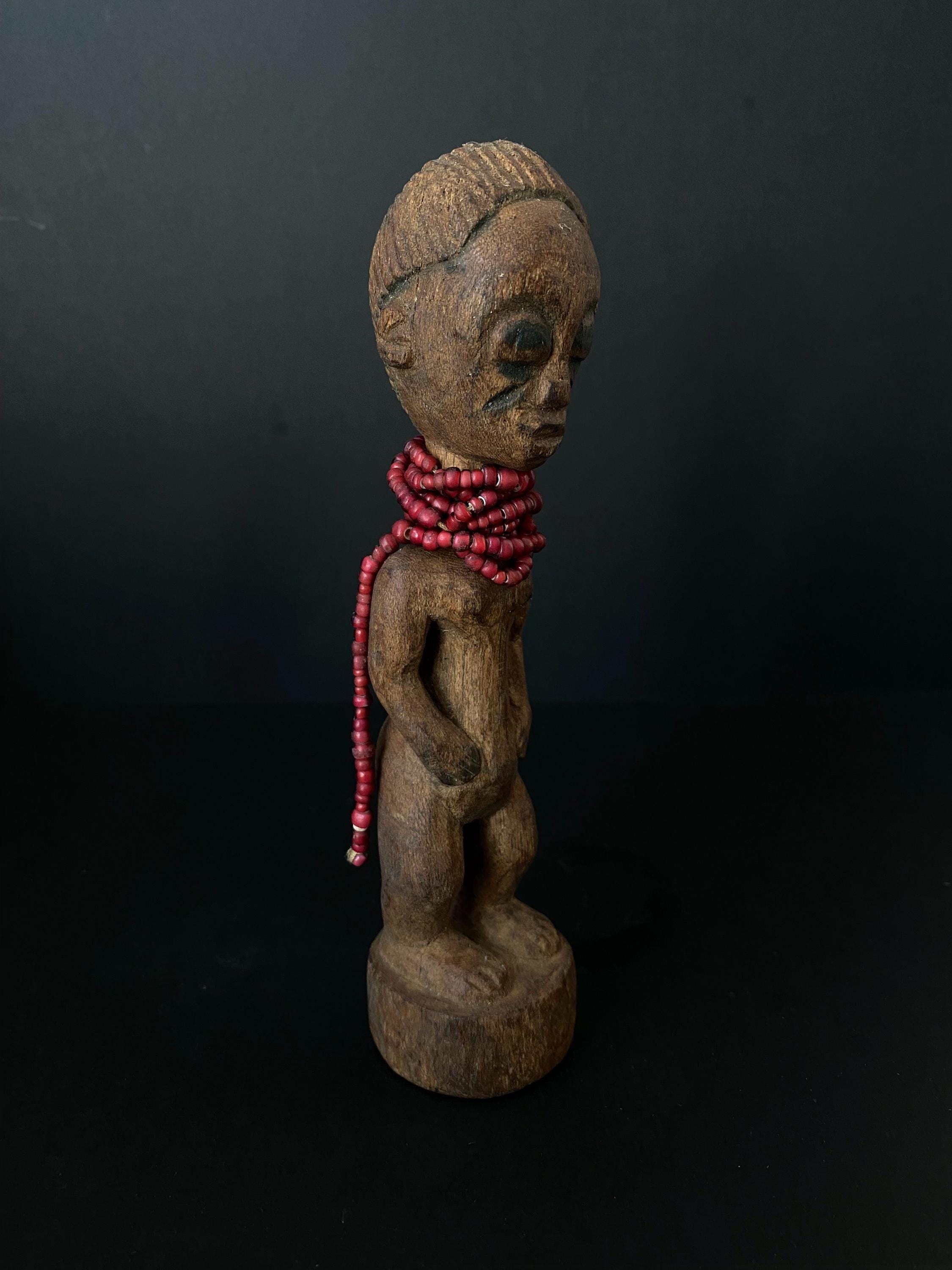 アフリカンアート風 木製人形 約50cm W0901 ヴィンテージアフリカ美術／アフリカ木製人形／部族美術 - Etsy 日本