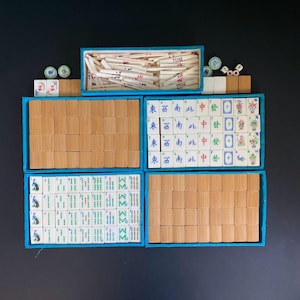 Bone and bamboo mahjong tiles - Etsy.de