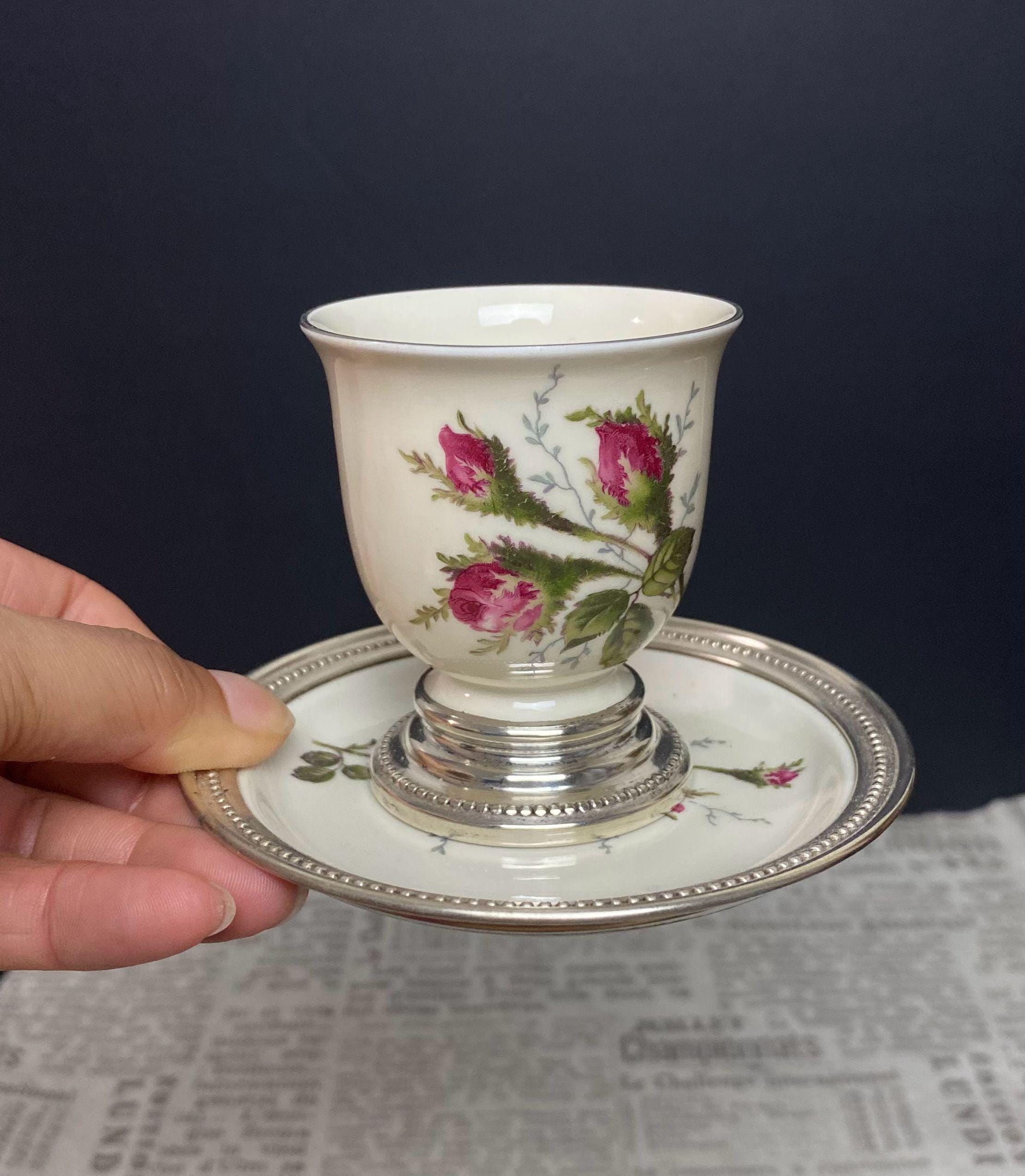 アンティーク Sterling シルバー デミタスカップ ソーサー トング Sterling Silver Demitasse Cups and Saucers - Etsy