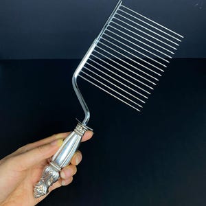 W0287 Vintage Signierter Sterling Silber Tortenheber / Edelstahl Ausstechform / Retro Tortenheber / Tortentrenner