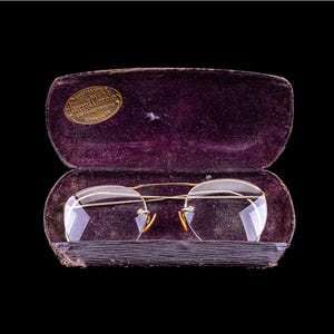 W0847 Antique 12K GF Bifocal Reading Glasses / Lower Myopia Segment