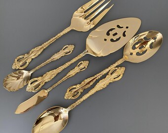 W0311 Vintage 46 Pcs International Deep Silver Flatware
