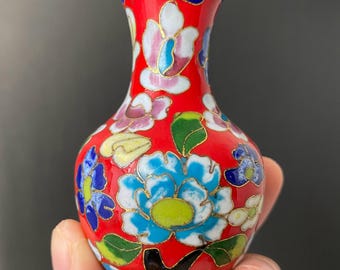 中国製ヴィンテージ七宝花瓶（816g） - Etsy 日本