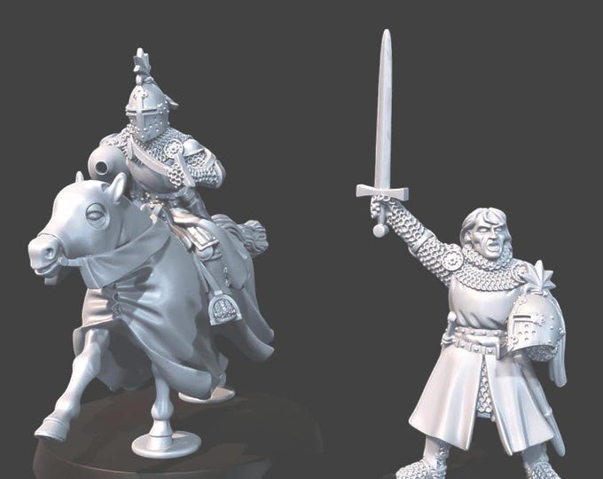 Sir Henry de Bohun Foot & Mounted,  28mm 1/56