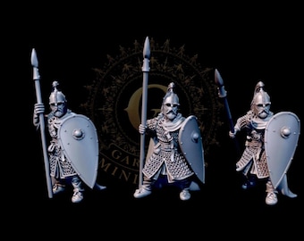 Huscarls with Spears on Foot, 28mm 1/56