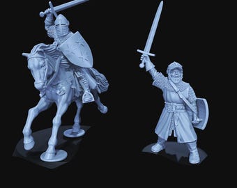 Sir Andrew Moray, Foot and Mounted Figures  28mm 1/56