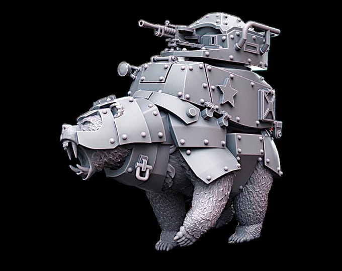 Konflikt '47 Weird War etc Compatible Russian Armoured Assault Bear B  28mm 1/56