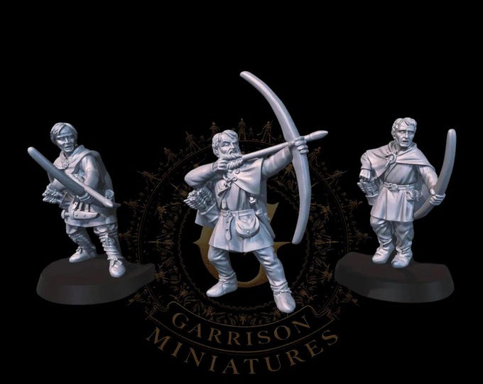Dark Ages Archers X3 Set 2,  28mm 1/56