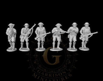 British 8th Army Rifle Squad X6: 28mm