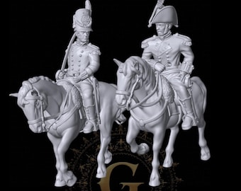 Napoleonic Mounted British Officers X2  28mm