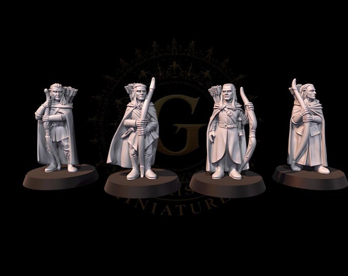 Elven Militia with Bows, 28mm 1/56