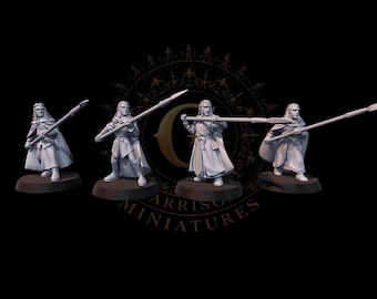 Elven Militia with Spears Set 2,  28mm 1/56