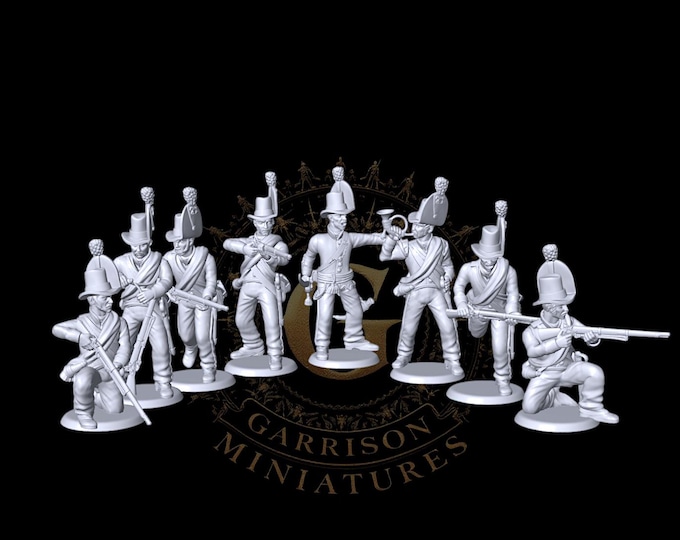 Napoleonic Black Brunswickers Avantgarde Gelernter Jägers 28mm 1/56