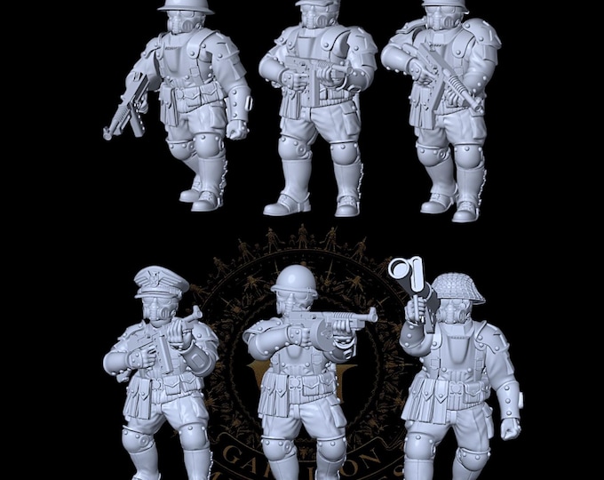 US Elite Rangers Fighting Patrol X6 28mm ideal Konflikt 47 Weird War etc