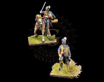 Napoleonic British Royal Horse Artillery Officer Foot & Mounted 28mm 1/56