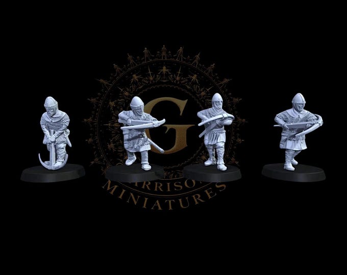 11thC Norman Armoured Crossbowmen, 28mm 1/56
