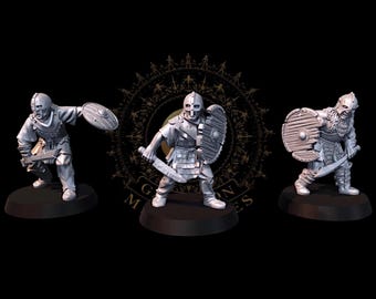 Orc Rabble with Sword and Shield 28mm 1/56