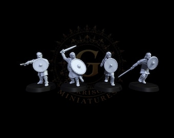 Saxon Ceorls with Swords: 28mm