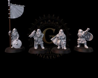 Dwarf Commanders 28mm 1/56