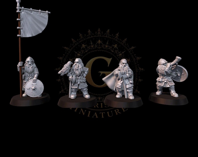 Dwarf Commanders 28mm 1/56