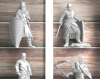 Various Foot Knights - 28mm 1/56