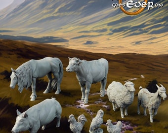 Farm Animals Set 28mm 1/56